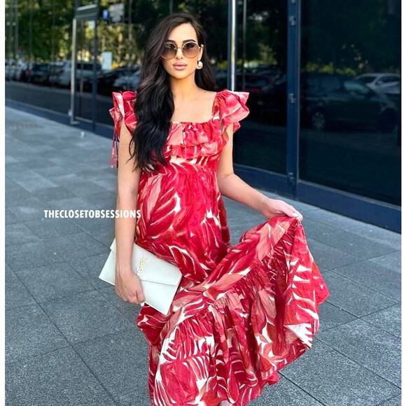 ZARA BLOGGER FAVE!!! Maxi Dress with Ruffled Hem NWT - Picture 5 of 16